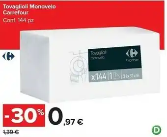 Carrefour Market Tovaglioli Monovelo offerta
