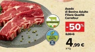 Carrefour Market Carrefour Asado Di Bovino Adulto Filiera Qualità offerta