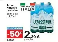 Carrefour Market Levissima Acqua Minerale Naturale offerta