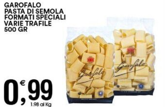 Gecop GAROFALO PASTA DI SEMOLA FORMATI SPECIALI VARIE TRAFILE 500 GR offerta