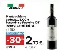 Carrefour Market Terre Di Chieti Spinelili Montepulciano D'Abruzzo Doc offerta