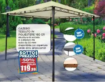 Happy Casa CAZEBO TESSUTO IN POLIESTERE 160 GR offerta