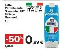 Carrefour Granarolo Latte Parzialmente Scremato Uht offerta
