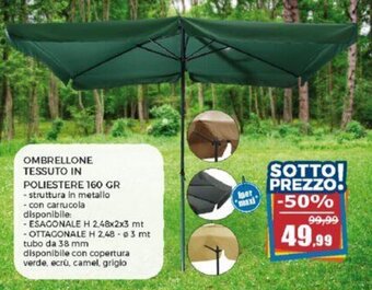 Happy Casa OMBRELLONE TESSUTO IN POLIESTERE 160 GR offerta