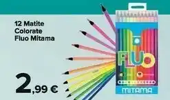 Carrefour Mitama 12 Matite Colorate Fluo offerta