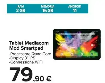 Carrefour Mediacom Tablet Mod Smartpad offerta