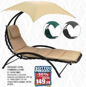 Happy Casa SDRAIO CON OMBRELLONE E CUSCINO offerta