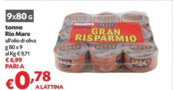 Pam Rio Mare Tonno All Olio Di Oliva offerta
