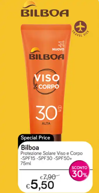 Idea bellezza Bilboa Protezione Solare Viso e Corpo SPF15-SPF30-SPF50+ 75ml offerta