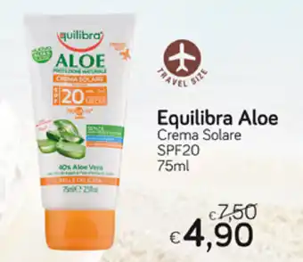 Idea bellezza Equilibra Aloe Crema Solare SPF20 75ml offerta