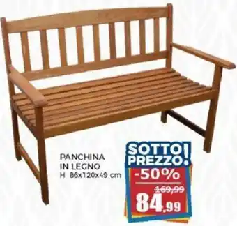 Happy Casa PANCHINA IN LEGNO H 86x120x49 cm offerta