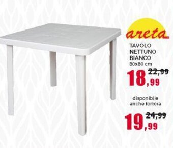 Happy Casa areta TAVOLO NETTUNO BIANCO 80x80 cm offerta
