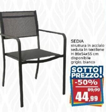 Happy Casa SEDIA H 86x54x55 cm offerta