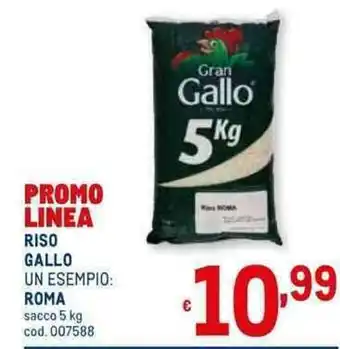 Metro RISO GALLO 5kg offerta