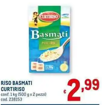 Riso Basmati CURTIRISO conf. 1 kg (500 g x 2 pezzi)