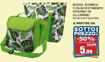 Happy Casa BORSA TERMICA CON RIVESTIMENTO INTERNO IN ALLUMINIO offerta