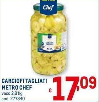 Metro CARCIOFI TAGLIATI METRO CHEF vaso 2,9 kg offerta