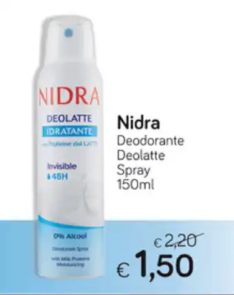 Idea bellezza Nidra Deodorante 150ml offerta