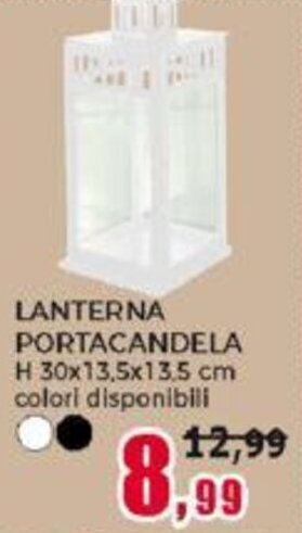 LANTERNA PORTACANDELA H 30x13,5x13.5 cm