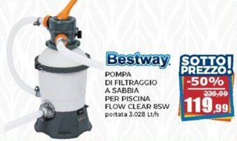Happy Casa Bestway POMPA DI FILTRAGGIO A SABBIA PER PISCINA FLOW CLEAR 85W offerta
