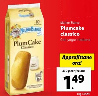 Lidl Mulino Bianco Plumcake classico 330 g confezione offerta