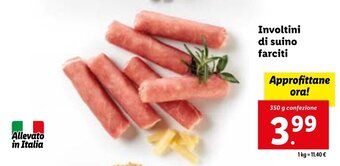 Lidl Involtini di suino farciti 350 g confezione offerta