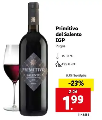 Primitivo del Salento IGP 0,75 l bottiglia