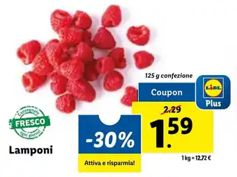 Lamponi 125 g confezione