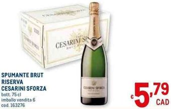 SPUMANTE BRUT RISERVA CESARINI SFORZA bott. 75 cl