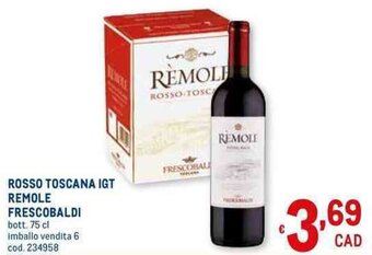 Metro ROSSO TOSCANA IGT REMOLE FRESCOBALDI bott. 75 cl offerta