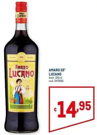 Metro AMARO 28° LUCANO bott. 150 cl offerta