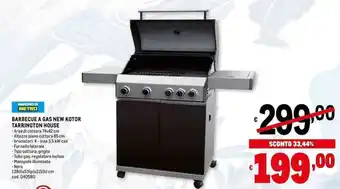 Metro BARBECUE A GAS NEW KOTOR TARRINGTON HOUSE offerta