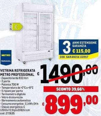 Metro VETRINA REFRIGERATA METRO PROFESSIONAL offerta