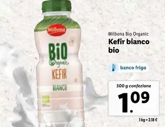Lidl Milbona Bio Organic Kefir bianco bio 500 g confezione offerta