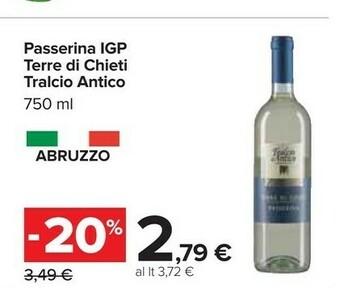 Tralcio antico Passerina IGP Terre Di Chieti
