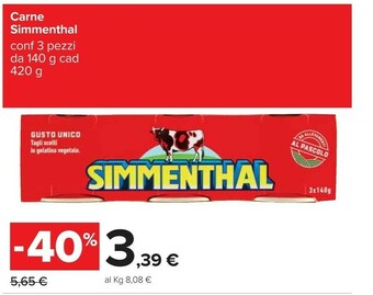 Carrefour Simmenthal Carne offerta