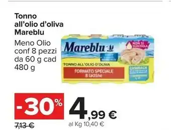 Carrefour Mareblu Tonno All'olio D'oliva offerta