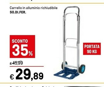 Iper La Grande So.Di.Fer Carrello In Alluminio Richiudibile offerta