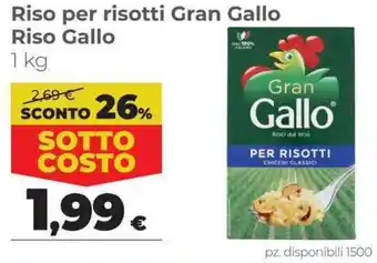 Coop Riso per risotti Gran Gallo Riso Gallo 1 kg offerta