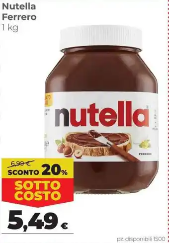 Coop Nutella Ferrero 1 kg offerta