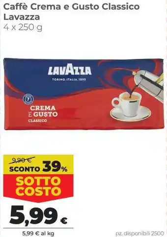 Coop Caffè Crema e Gusto Classico Lavazza 4 x 250 g offerta