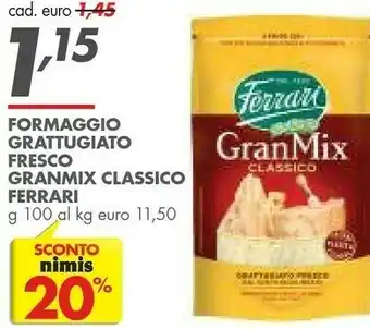 Italmark Formaggio Grattugiato Fresco Granmix Classico Ferrari offerta