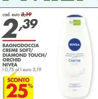 Italmark Dove Nivea Bagnodoccia Creme Sot / Diamond Touch / Orchid offerta