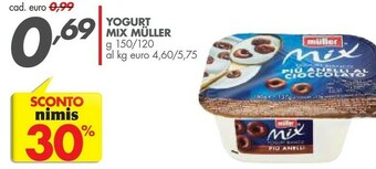 Italmark Muller Yogurt Alla Vaniglia Più Mandorle Mix 150 G(ml) offerta