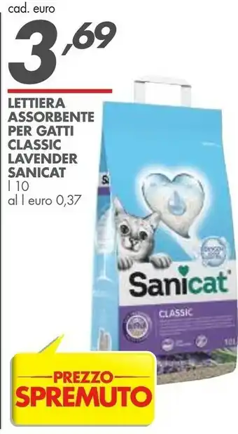 Sanicat Lattierra Assorbente Per Gatti Classic