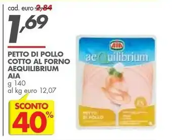 Italmark Aia Petto Di Pollo Al Forno Aequilibrium 140 G(ml) offerta
