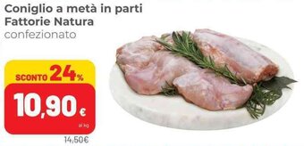 Coop Coniglio a metà in parti Fattorie Natura offerta