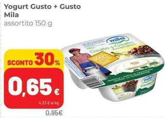 Coop Yogurt Gusto + Gusto Mila assortito 150 g offerta