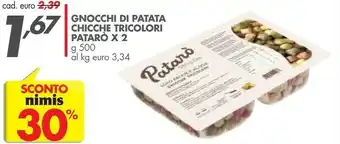 Italmark Pataro Gnocchi Di Patata Chicche Tricolori offerta