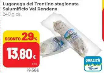 Coop Luganega del Trentino stagionata Salumificio Val Rendena 240 g ca. offerta